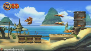 World 2 — Beach — Donkey Kong Country Returns walkthrough screenshot
