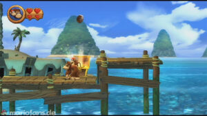 World 2 — Beach — Donkey Kong Country Returns walkthrough screenshot