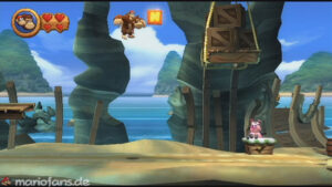 World 2 — Beach — Donkey Kong Country Returns walkthrough screenshot