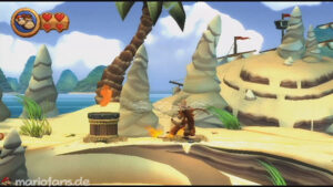 World 2 — Beach — Donkey Kong Country Returns walkthrough screenshot