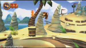 World 2 — Beach — Donkey Kong Country Returns walkthrough screenshot