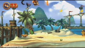 World 2 — Beach — Donkey Kong Country Returns walkthrough screenshot
