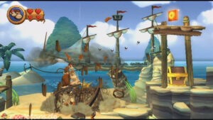 World 2 — Beach — Donkey Kong Country Returns walkthrough screenshot