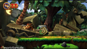 World 3 — Ruins — Donkey Kong Country Returns walkthrough screenshot
