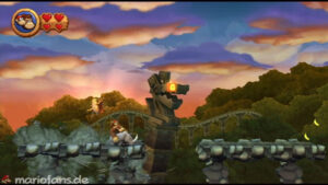 World 3 — Ruins — Donkey Kong Country Returns walkthrough screenshot