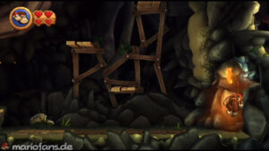 World 4 — Cave — Donkey Kong Country Returns walkthrough screenshot