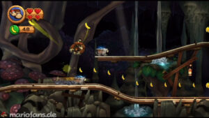 World 4 — Cave — Donkey Kong Country Returns walkthrough screenshot