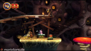 World 4 — Cave — Donkey Kong Country Returns walkthrough screenshot