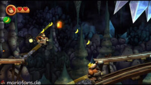 World 4 — Cave — Donkey Kong Country Returns walkthrough screenshot
