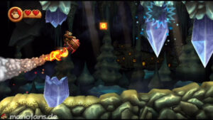 World 4 — Cave — Donkey Kong Country Returns walkthrough screenshot