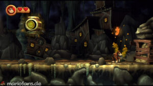 World 4 — Cave — Donkey Kong Country Returns walkthrough screenshot