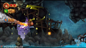 World 4 — Cave — Donkey Kong Country Returns walkthrough screenshot