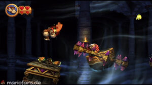 World 4 — Cave — Donkey Kong Country Returns walkthrough screenshot