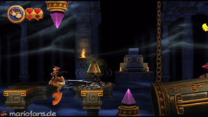 World 4 — Cave — Donkey Kong Country Returns walkthrough screenshot