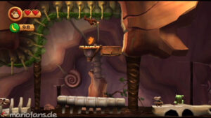 World 6 — Cliff — Donkey Kong Country Returns walkthrough screenshot