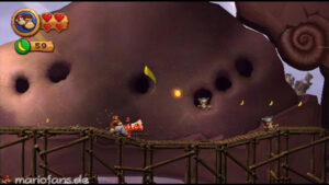 World 6 — Cliff — Donkey Kong Country Returns walkthrough screenshot