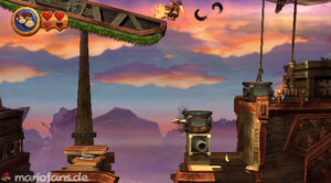 World 6 — Cliff — Donkey Kong Country Returns walkthrough screenshot