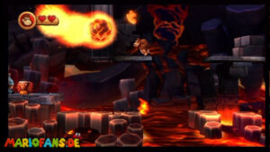 World 8 — Volcano — Donkey Kong Country Returns walkthrough screenshot
