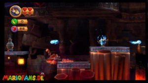 World 8 — Volcano — Donkey Kong Country Returns walkthrough screenshot