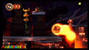 World 8 — Volcano — Donkey Kong Country Returns walkthrough screenshot
