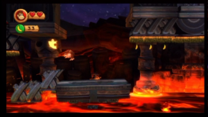 World 8 — Volcano — Donkey Kong Country Returns walkthrough screenshot