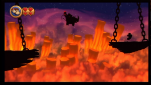World 8 — Volcano — Donkey Kong Country Returns walkthrough screenshot