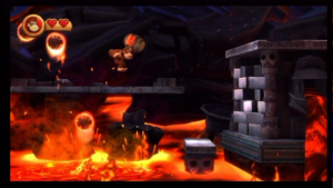 World 8 — Volcano — Donkey Kong Country Returns walkthrough screenshot