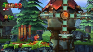 Autumn Heights — Donkey Kong Country: Tropical Freeze walkthrough screenshot