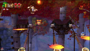 Autumn Heights — Donkey Kong Country: Tropical Freeze walkthrough screenshot