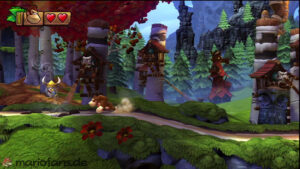 Autumn Heights — Donkey Kong Country: Tropical Freeze walkthrough screenshot