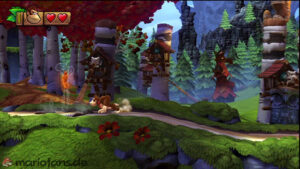Autumn Heights — Donkey Kong Country: Tropical Freeze walkthrough screenshot
