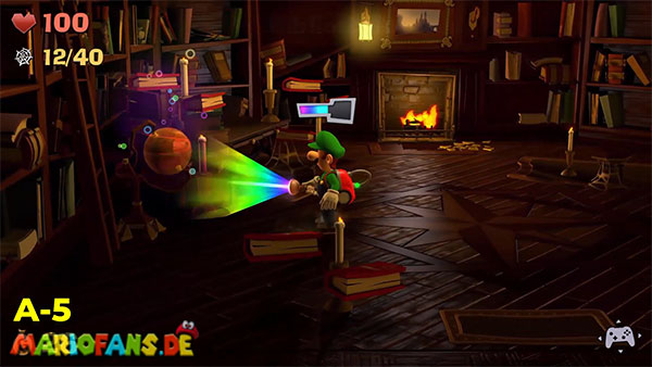 Luigi’s Mansion 2 HD gem location: Library