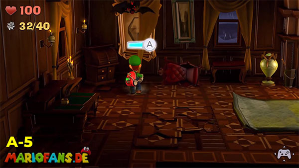 Luigi’s Mansion 2 HD gem location: Study