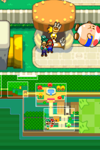 Toad Town Caves and Toad Town — Mario & Luigi: Bowser’s Inside Story walkthrough screenshot