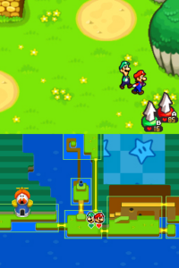 Dimble Wood with Mario and Luigi — Mario & Luigi: Bowser’s Inside Story walkthrough screenshot