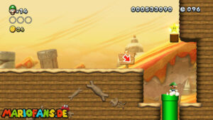 Layer-Cake Desert — New Super Luigi U walkthrough screenshot