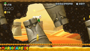 Layer-Cake Desert — New Super Luigi U walkthrough screenshot