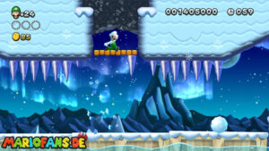 Frosted Glacier — New Super Luigi U walkthrough screenshot