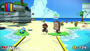 Bloo Bay Beach — Paper Mario: Color Splash walkthrough screenshot
