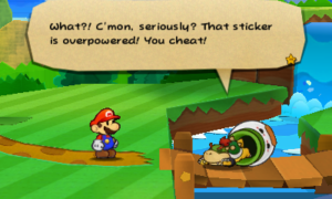 World 1-1: Warm Fuzzy Plains — Paper Mario: Sticker Star walkthrough screenshot