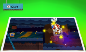 World 3-9: Gauntlet Pond — Paper Mario: Sticker Star walkthrough screenshot