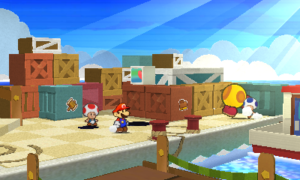 World 3-12: Whitecap Beach — Paper Mario: Sticker Star walkthrough screenshot