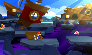 World 3-12: Whitecap Beach — Paper Mario: Sticker Star walkthrough screenshot