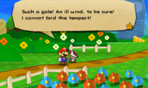 World 1-2: Bouquet Gardens — Paper Mario: Sticker Star walkthrough screenshot