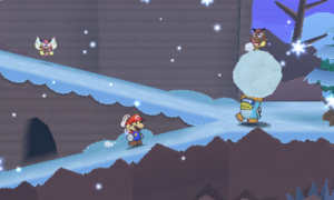 World 4-1: Snow Rise — Paper Mario: Sticker Star walkthrough screenshot