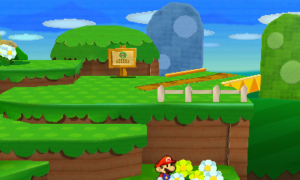 World 1-2: Bouquet Gardens — Paper Mario: Sticker Star walkthrough screenshot