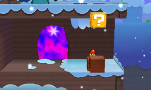 World 4-1: Snow Rise — Paper Mario: Sticker Star walkthrough screenshot