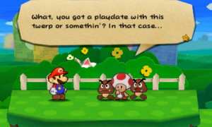 World 1-2: Bouquet Gardens — Paper Mario: Sticker Star walkthrough screenshot