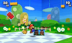 World 1-2: Bouquet Gardens — Paper Mario: Sticker Star walkthrough screenshot