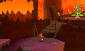 World 5-6: Rumble Volcano — Paper Mario: Sticker Star walkthrough screenshot